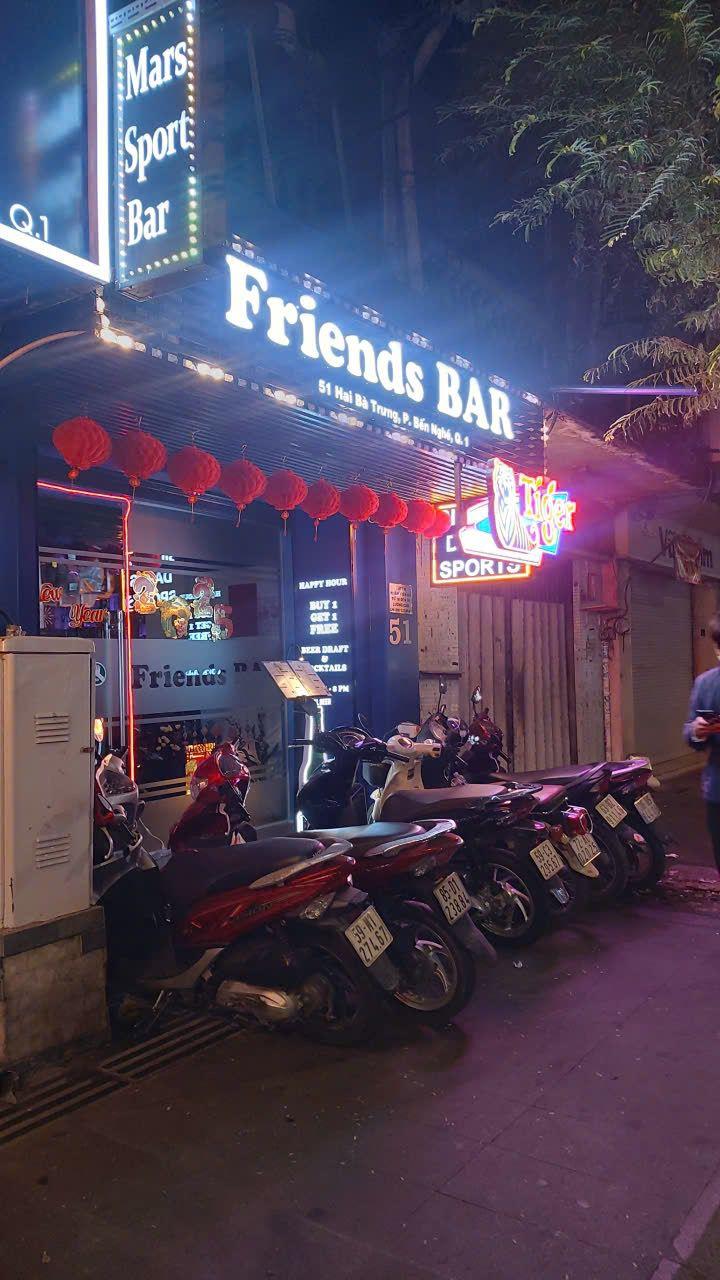 Friends Bar at night